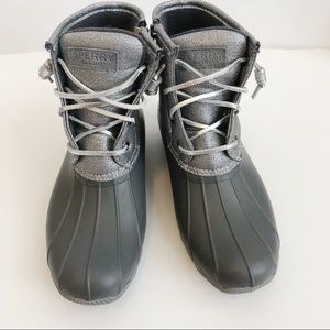 silver duck boots